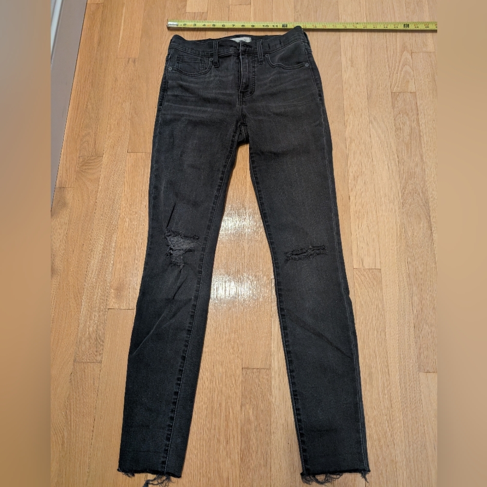 Madewell 9" High rise Skinny Jeans 26T Faded Black